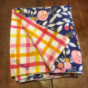 Double Sided Flannel Baby Blankets – Blue Floral
