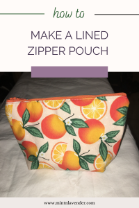 Simple Lined Zipper Pouch with Box Corners Tutorial